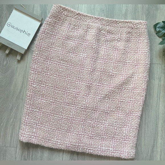 Inc international concepts y2k wool tweed pencil skirt in pink. Size 8 - Picture 1 of 7